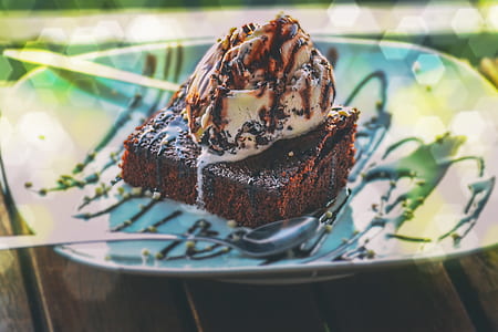 Chocolate Cake With Cream on Top thumbnail
