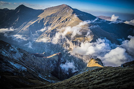 Aerial-photo of Mountain With Clouds thumbnail
