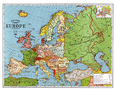 green and white Europe map thumbnail