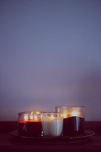 three clear glass candle holders thumbnail