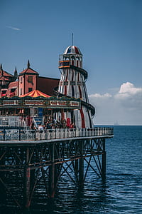 amusement park near body of water during daytime thumbnail
