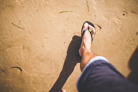 person walking on sand thumbnail