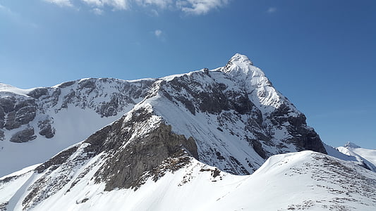 snow covered mountains during daytime thumbnail