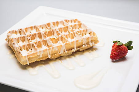 Waffle With Milk And Strawberry thumbnail