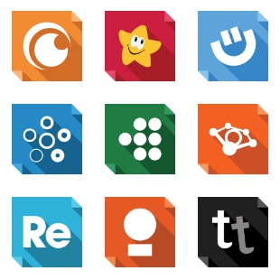 Soc #3 svg vector icon sets