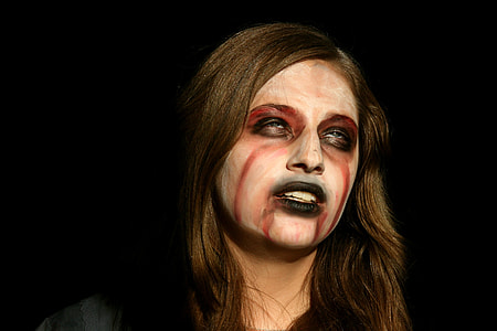 woman wearing red and white makeup thumbnail