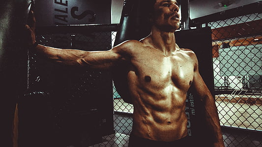 standing topless man thumbnail