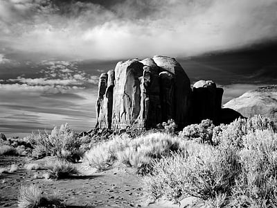 grayscale photo of mountain thumbnail