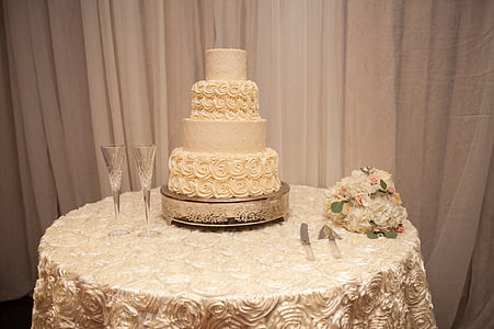 three tier brown coated cake thumbnail