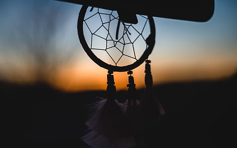 silhouette of dream catcher thumbnail