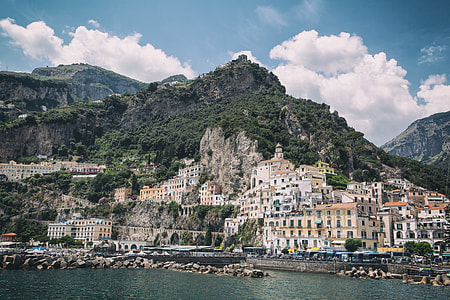 The seaside town of Amalfi sits on the Amalfi Coast in Italy thumbnail