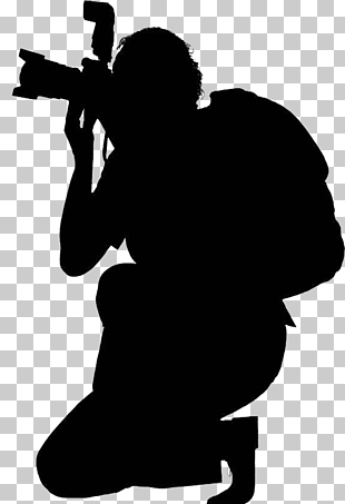 Silhouette Photography Journalist Photographer, Cameraman silhouette, silhouette of man using camera illustration PNG clipart