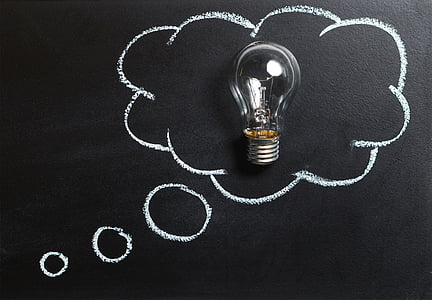 clear glass light bulb with white chalk sketch thumbnail