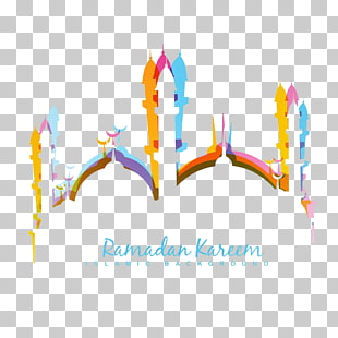 Eid al-Fitr Eid Mubarak Eid al-Adha Ramadan Mosque, Islamic mosque color silhouette, Ramadan Kareem illustration PNG clipart