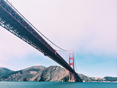 low angle photo of Golden Gate Bridge thumbnail