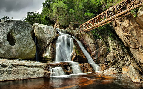 landscape photography of waterfalls thumbnail