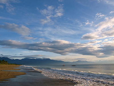 photo of sea shore and clouds thumbnail