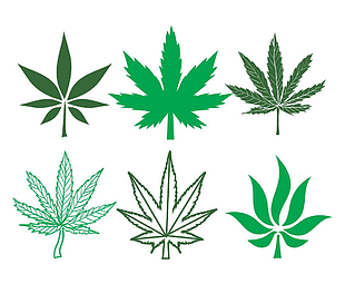 Cannabis vector set eps, svg file