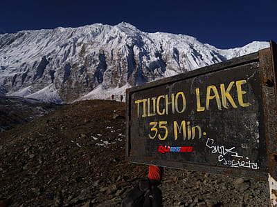 Sign at Tilicho Lake, Nepal thumbnail