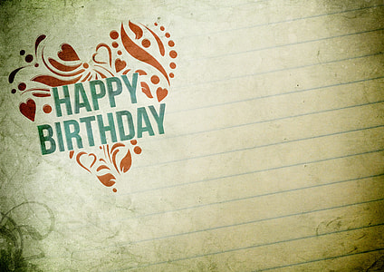 Happy Birthday inline printed paper thumbnail