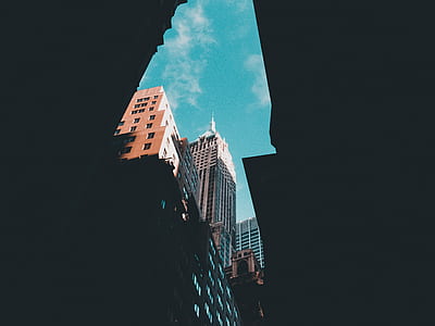 empire state building, building, skyscraper, looking up thumbnail