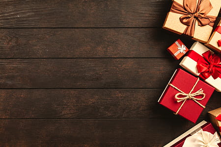 Red, White, and Brown Gift Boxes thumbnail