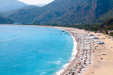 aerial photography of beachside thumbnail