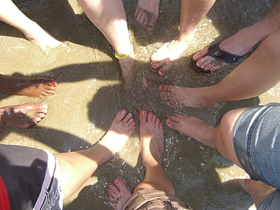 person's foot top view photography thumbnail