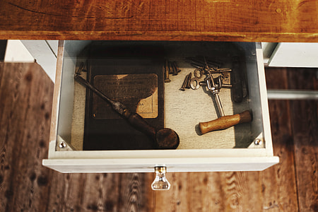 white wooden drawer thumbnail