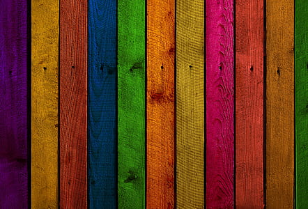 multicolored wooden fence thumbnail