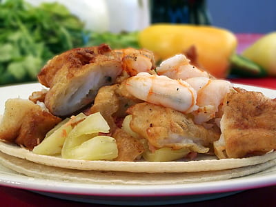 fried meat in plate with tomatoes thumbnail