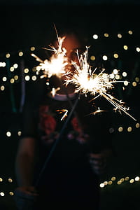 Bokeh Photography of Photo of Person Holding Sprinkler thumbnail