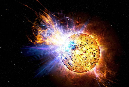 sun and meteor digital wallpaper thumbnail