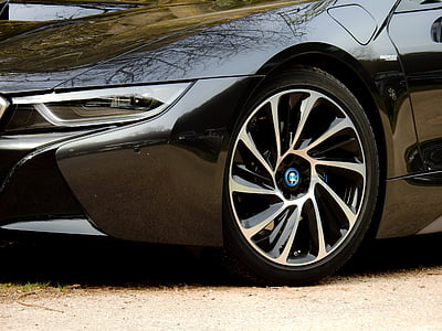 close-up of black BMW car thumbnail