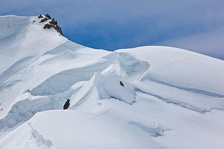 snow covered mountain during daytime thumbnail