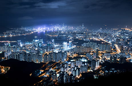 aerial photography of city of lights thumbnail
