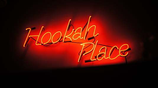 lighted red Hookah Place neon signage thumbnail