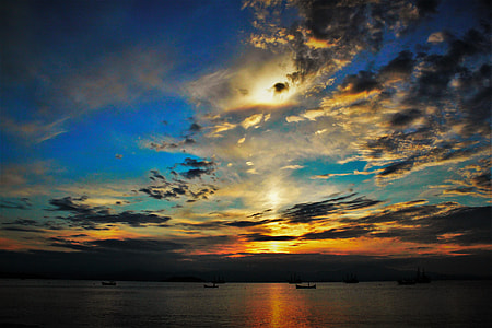 body of water during golden hour thumbnail