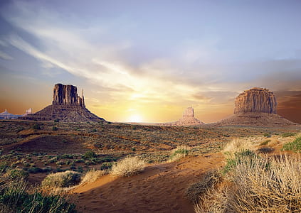 dawn, landscape, nature, sky thumbnail