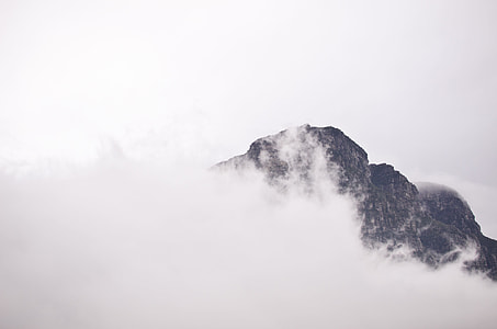 gray mountain covered with clouds thumbnail