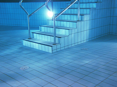 white and gray ceramic tiles swimming pool ladder thumbnail