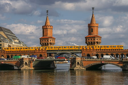 bridge with castle posts at daytime thumbnail