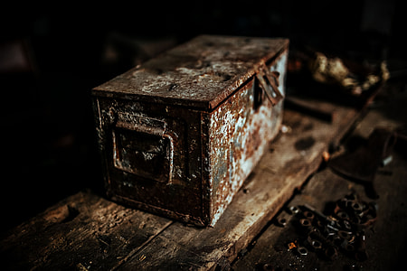 Old boxes in a workshop thumbnail