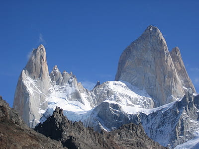 Low Angle Photography of White Mountain White Clear Blue Sky thumbnail