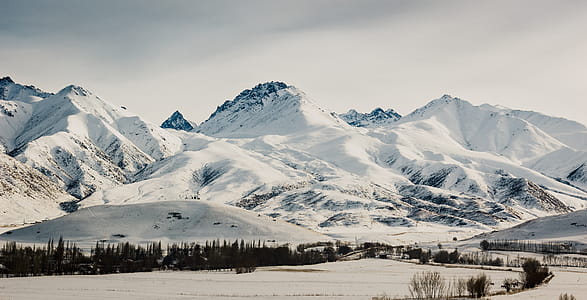 Scenic View of the Mountains During Winter thumbnail