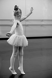 grayscale photography of girl ballerina thumbnail