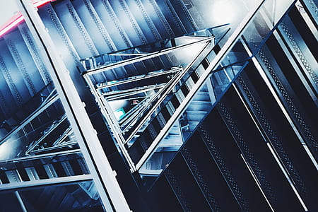 design, architecture, blue, industrial, reflection, structure thumbnail
