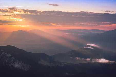 sunset illustration on mountain thumbnail
