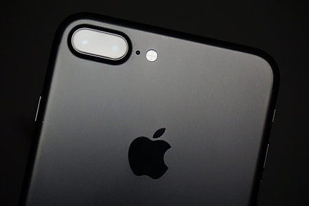 iPhone mobile on black background thumbnail