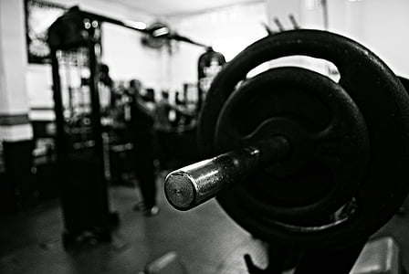 black barbell close-up photo thumbnail